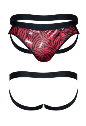 Męskie jockstrapy - wzór zebry