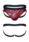 Męskie jockstrapy - wzór zebry
