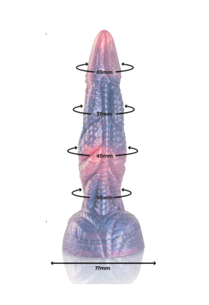 Kolorowe dildo o fantazyjnym kształcie - 20 cm