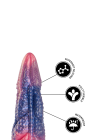 Kolorowe dildo o fantazyjnym kształcie - 20 cm