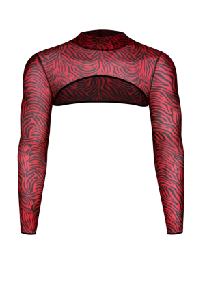 Czerwono-czarna zebra - top męski
