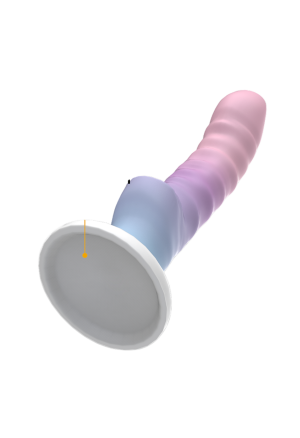 Fantazyjne, prążkowane dildo do dodatkowej stymulacji