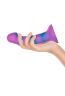 Dildo na przyssawce w fantazyjnych kolorach - 18 cm