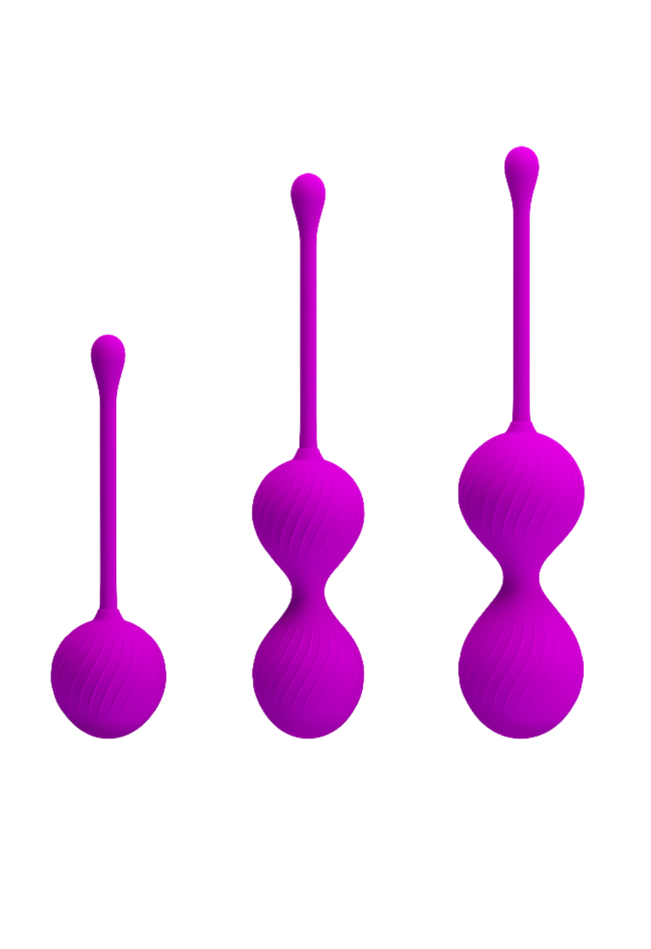 Progresywne, purpurowe kulki Kegla z prążkowaniem Progresywne, purpurowe kulki Kegla z prążkowaniem