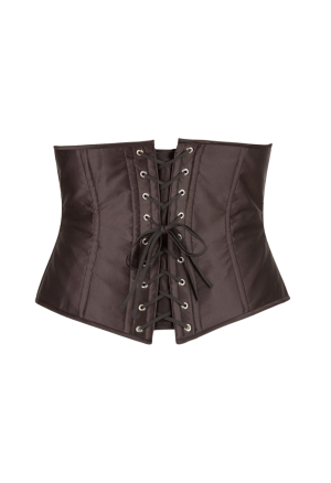 Klasyczny, czarny gorset z fiszbinami - Plus Size