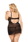 Romantyczny komplet koszulka + stringi - plus size