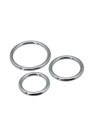 Nieelastyczne, metalowe ringi erekcyjne - 3 sztuki
