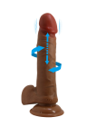 Realistyczne dildo wielofunkcyjne – wibracje, ruch posuwisty i rotacja - 21 cm