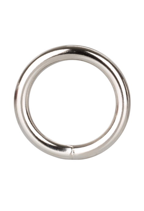 Metaliczny, srebrny pierścień, duży 5 cm