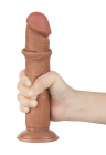 Dildo z realistycznego, dwuwarstwowego materiału z przesuwającą się skórą  - 20 cm