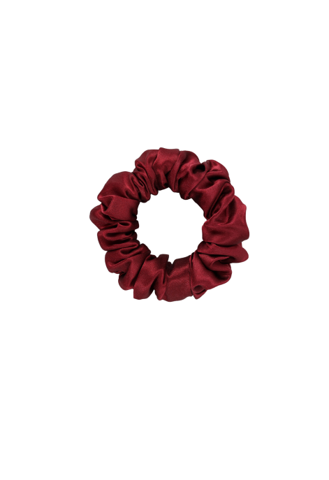 Jedwabna gumka do włosów w kolorze bordowym