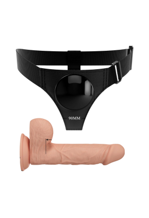 Uniwersalna uprząż strap-on z realistycznym dildo
