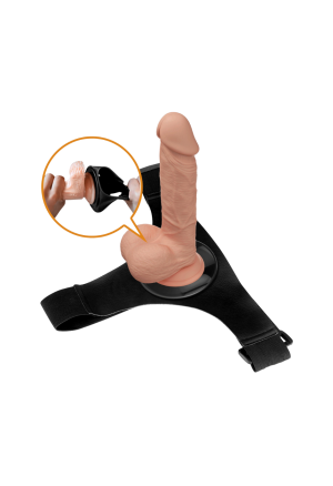 Uniwersalna uprząż strap-on z realistycznym dildo
