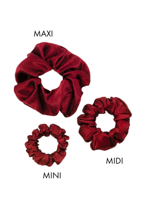 Jedwabna gumka do włosów, kolor bordowy Seductress Just You
