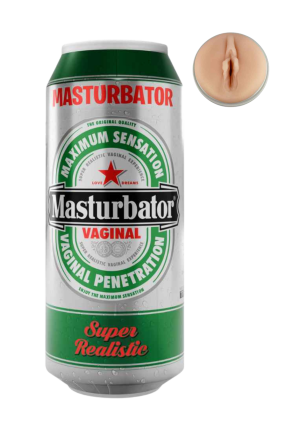 Dyskretny i realistyczny masturbator w formie puszki