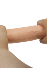 Realistyczne dildo z ruchomą skórą i mocną przyssawką - 21,4 cm