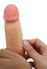Realistyczne dildo z ruchomą skórą i mocną przyssawką - 21,4 cm