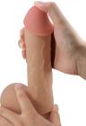 Realistyczne dildo z ruchomą skórą i mocną przyssawką - 23,4 cm