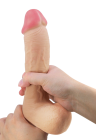 Realistyczne dildo z ruchomą skórą i mocną przyssawką - 23,4 cm