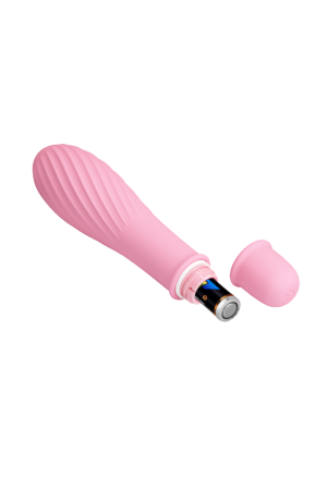 Jasnoróżowy mini wibrator, stymulator łechtaczki