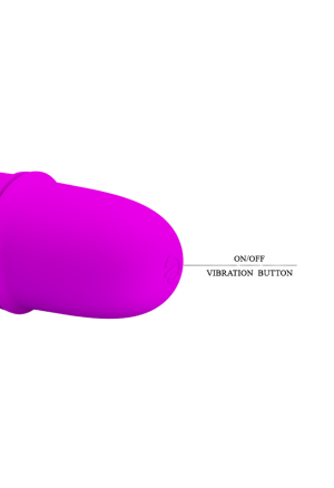 Mini wibrator pofałdowany ze stymulatorem łechtaczki