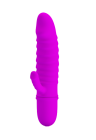 Mini wibrator pofałdowany ze stymulatorem łechtaczki