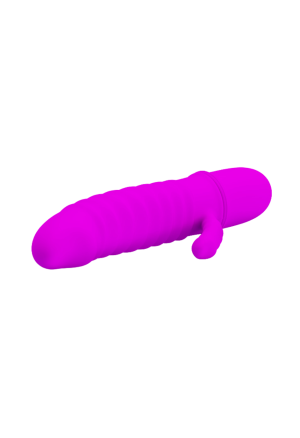 Mini wibrator pofałdowany ze stymulatorem łechtaczki