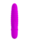 Mini wibrator pofałdowany ze stymulatorem łechtaczki