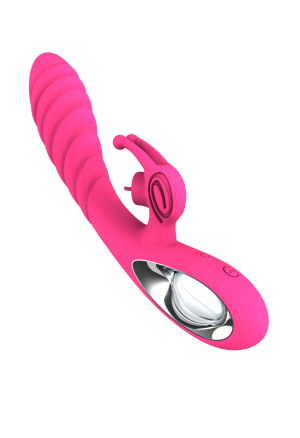 Wibrator - króliczek ze spiralną teksturą, 36 funkcji wibracji