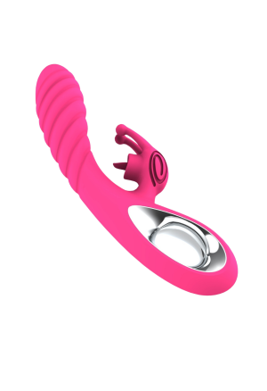 Wibrator - króliczek ze spiralną teksturą, 36 funkcji wibracji
