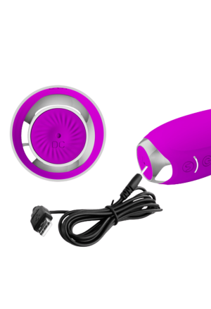 Purpurowy wibrator z nakładką do stymulacji sutków