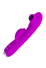 Purpurowy wibrator z nakładką do stymulacji sutków