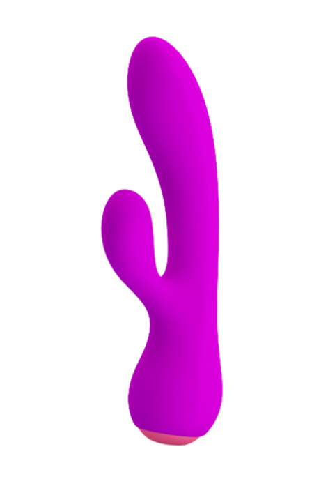 Purpurowy wibrator z króliczkiem, bardzo miękki Purpurowy wibrator z króliczkiem, bardzo miękki