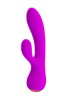 Purpurowy wibrator z króliczkiem, bardzo miękki