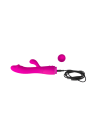 Wibrator ze stymulatorem łechtaczki, króliczek, dla początkujących, ładowany USB
