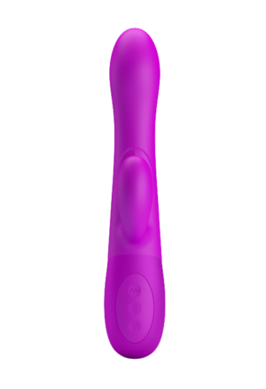 Pompowany wibrator ze stymulatorem łechtaczki