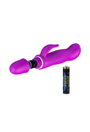 Mini wibrator ze stymulatorem łechtaczki - 11cm