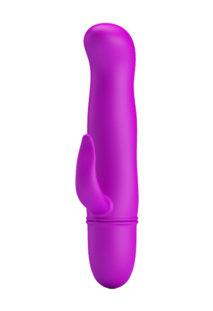 Mini wibrator ze stymulatorem łechtaczki - 11cm