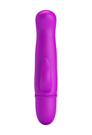Mini wibrator ze stymulatorem łechtaczki - 11cm