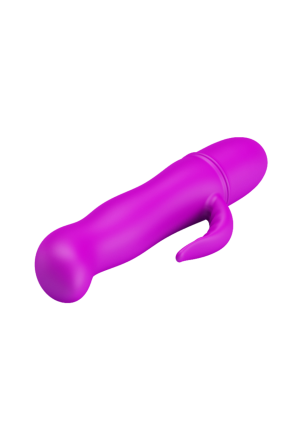 Mini wibrator ze stymulatorem łechtaczki - 11cm