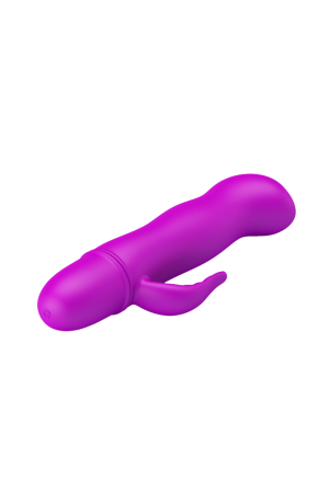 Mini wibrator ze stymulatorem łechtaczki - 11cm