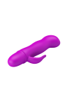 Mini wibrator ze stymulatorem łechtaczki - 11cm