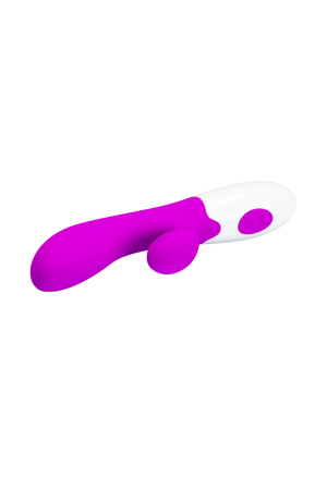 Wibrator ze stymulatorem łechtaczki - króliczek, 30 funkcji wibracji