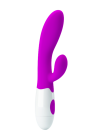 Wibrator ze stymulatorem łechtaczki - króliczek, 30 funkcji wibracji