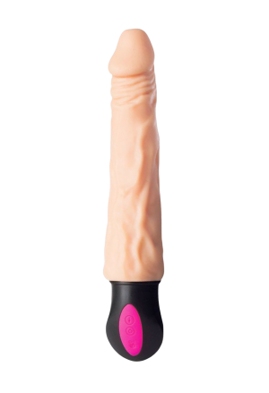 Podgrzewany wibrator z kręgosłupem - 25 cm, USB