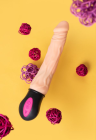 Podgrzewany wibrator z kręgosłupem - 25 cm, USB