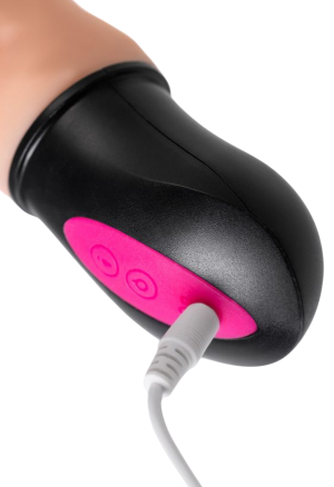 Podgrzewany wibrator z kręgosłupem - 25 cm, USB