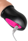 Podgrzewany wibrator z kręgosłupem - 25 cm, USB