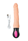 Podgrzewany wibrator z kręgosłupem - 25 cm, USB