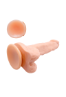 Rotujący wibrator - dildo z jądrami na pilota - 17 cm